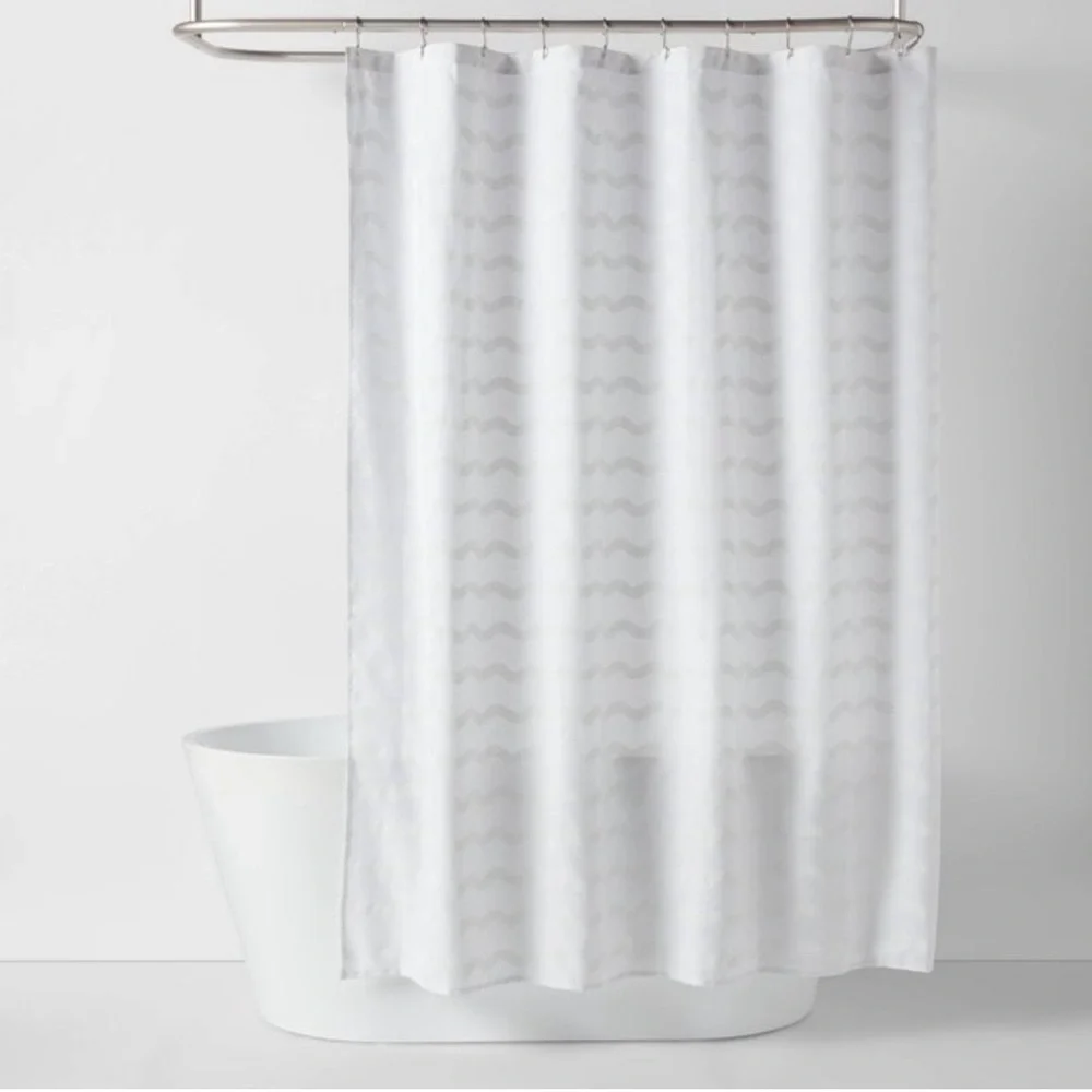 NEW Pillowfort - White Wave Kid’s Shower Curtain